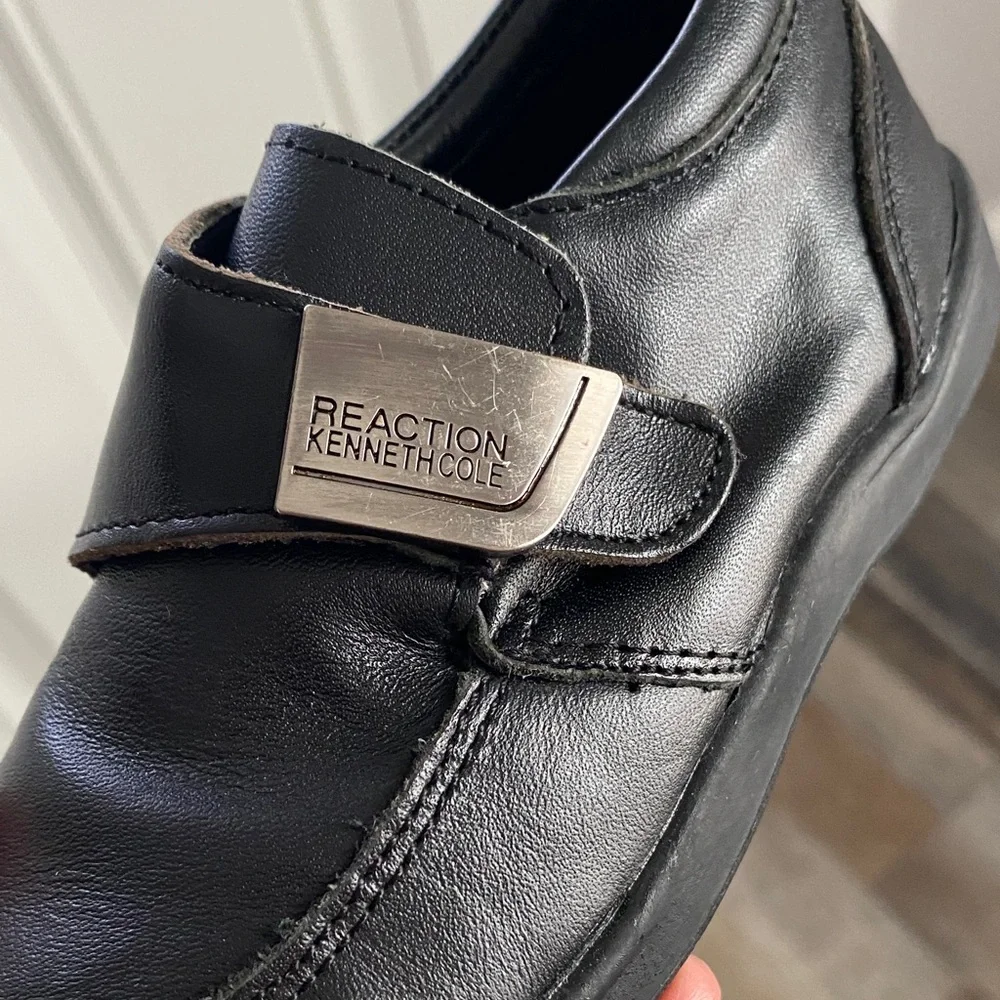 Reaction Kenneth Cole Kids Black Leather Dress Shoes